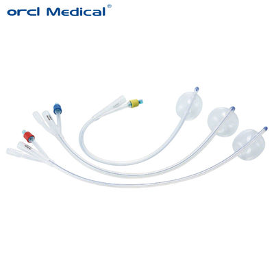 Giá sỉ Vật tư y tế Tiêu hao Dùng một lần 100% Silicone Ống thông Foley 3 chiều Nhà cung cấp vô trùng