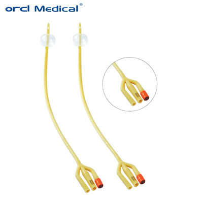 Đen một lần sử dụng Foley Catheter silicone phủ 3 Way 390-400mm chiều dài