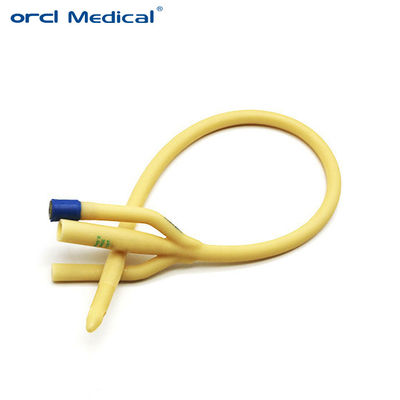 Một lần sử dụng 3 Way Latex Foley Catheter Giá trị mềm Nhựa Silicone phủ Latex Catheter