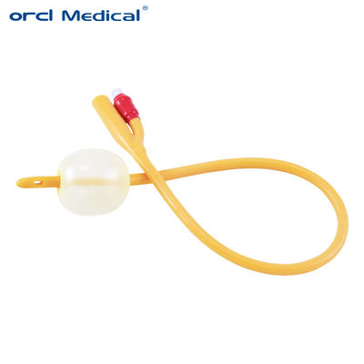 Nhập xưởng bán buôn thuốc dùng một lần thuốc tiểu màu vàng 2 Way 3 Way Fr6-30 Latex Foley Catheter